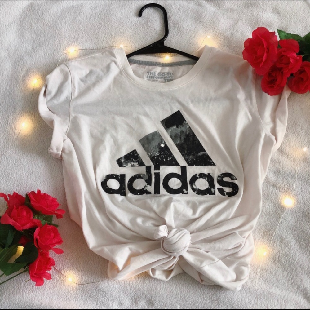 adidas white t-shirt size medium